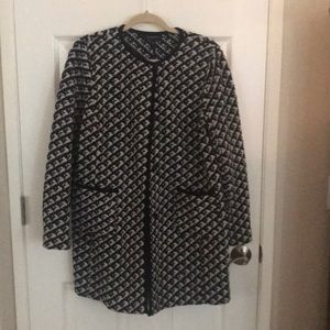 Talbots Black and white coat